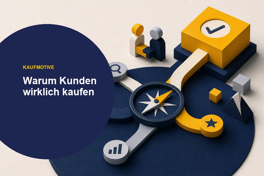 Titelbild mit Entscheidungskompass zum Thema Kaufmotive verstehen.