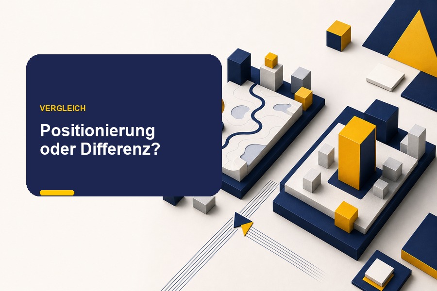Titelbild mit zwei klar getrennten Strategieebenen für Positionierung und Differenzierung.