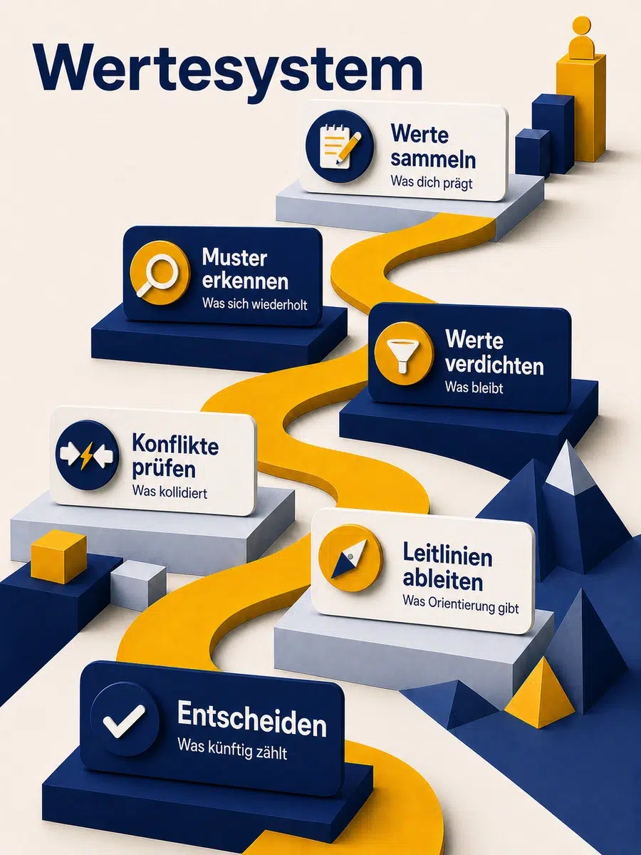 6 Tipps Für Die Entwicklung Von Persönlichen Wertesystemen Infografik Mit Sechs Schritten Zur Entwicklung Eines Beruflichen Wertesystems Für Selbstständige.